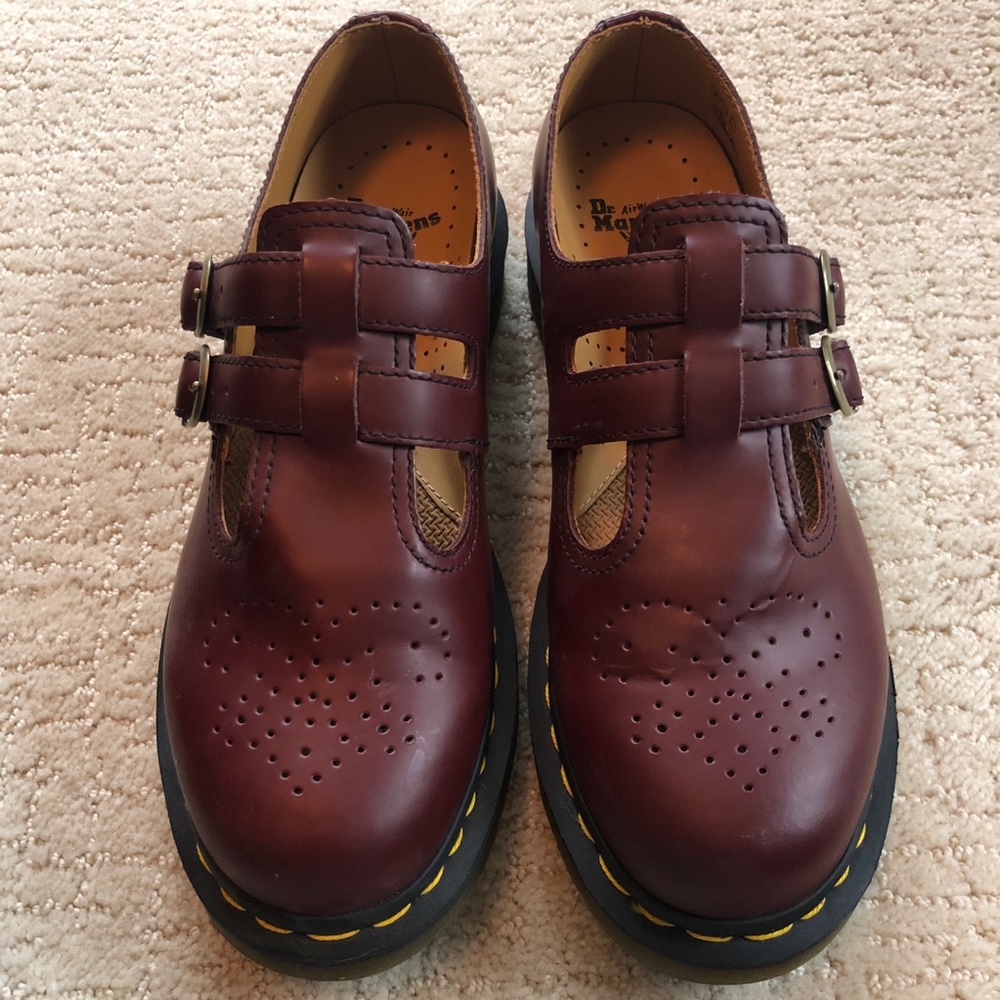 Dr. Martens Mary Janes Beautiful Dark Red